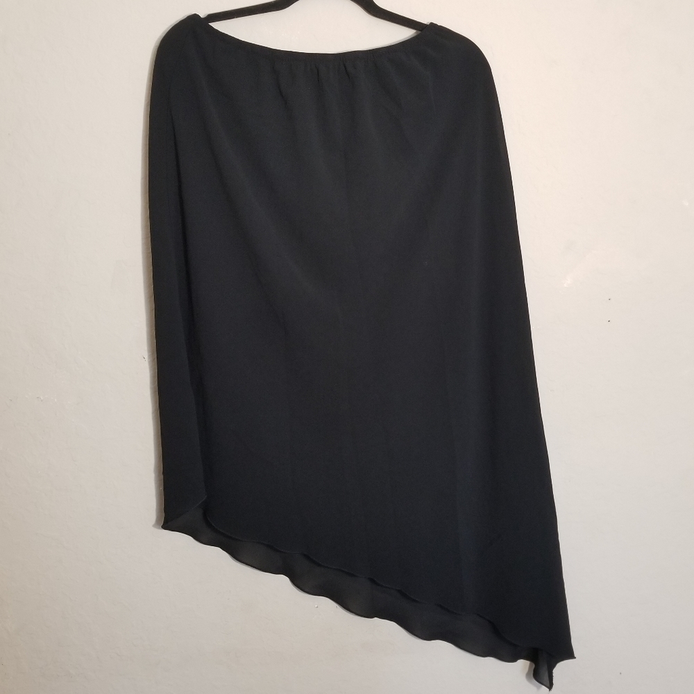 Womens Skirt Plus Size 18 Asymmetrical Black